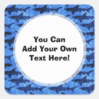 Sharks in the Deep Blue Sea Square Sticker