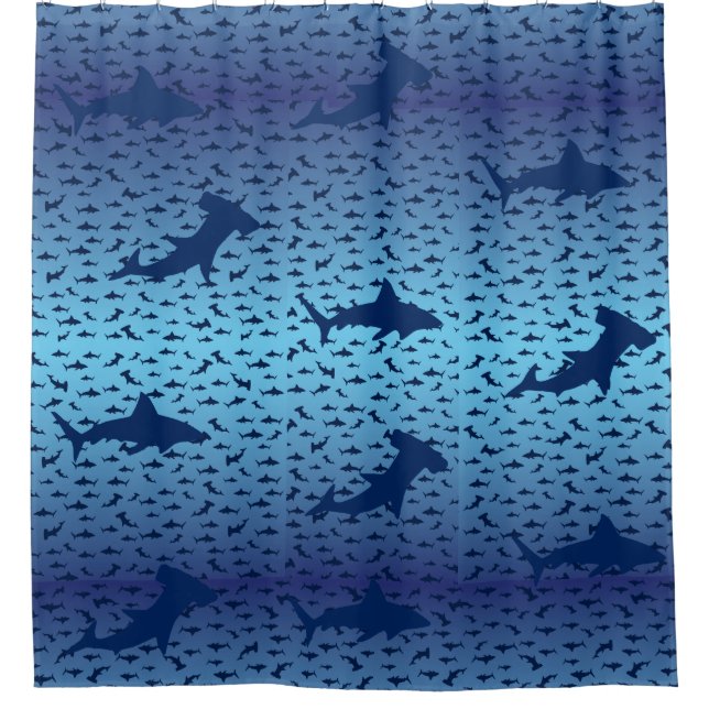Sharks Jaws and Hammerheads Shower Curtain (Front)