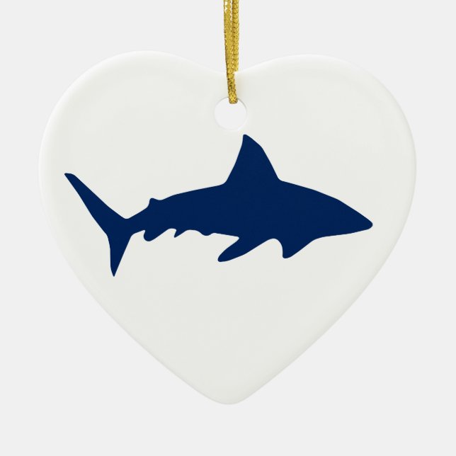 Sharks/Jaws Ceramic Tree Decoration (Front)