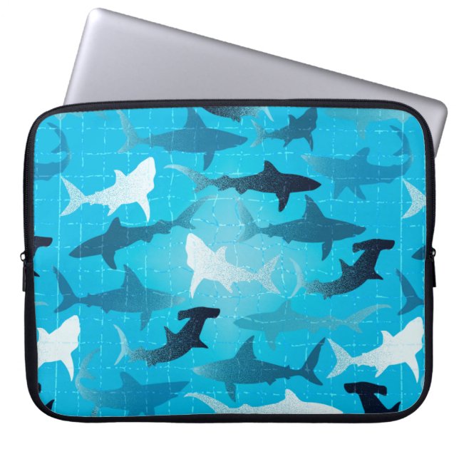 sharks! laptop sleeve (Front)