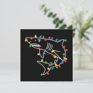 Sharks Lover Tree Christmas Xmas Pet Animal Shark Holiday Card