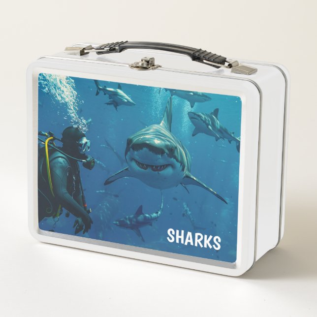 Sharks Metal Lunch Box (Front)