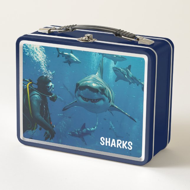 Sharks Metal Lunch Box (Front)