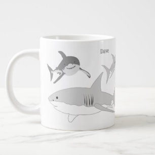 Sharks - Ocean Life Squad® Large Coffee Mug