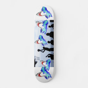 Sharks Ocean Ship Basketball Sports Fun Destiny Skateboard