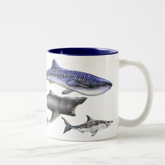 Sharks of the World Two-Tone Coffee Mug (Right)