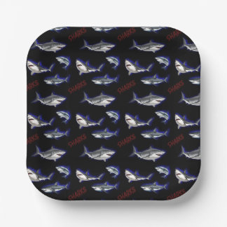 Sharks Paper Plate