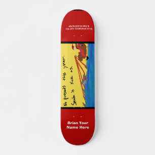 Sharks Santa Modern Derp Art Custom Skateboard