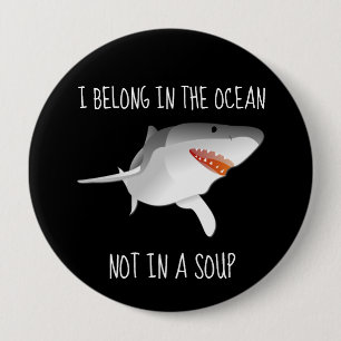 Sharks Save Finning Conservation Environment 10 Cm Round Badge