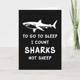 Sharks Shark Fin Fish Sea Ocean Funny Gift Idea Card