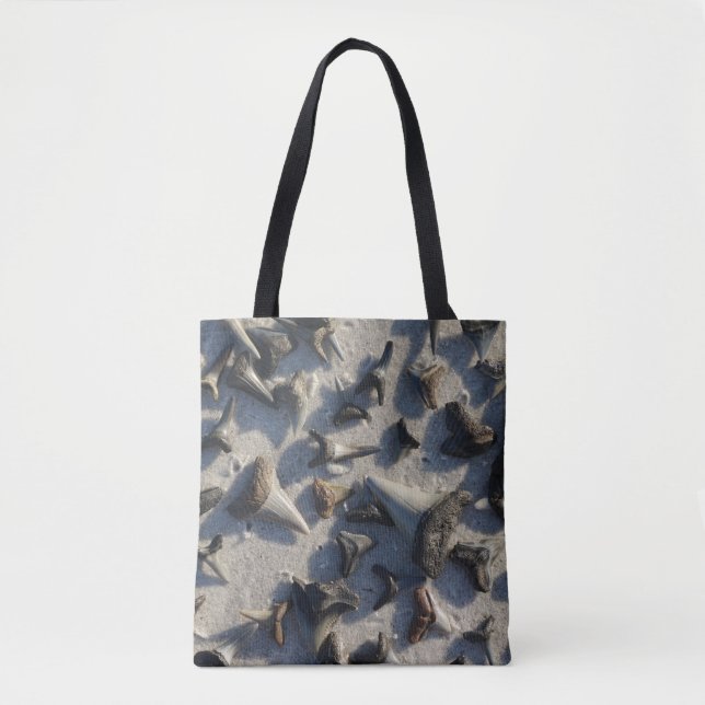 Sharks Teeth Beach Tote Bag (Front)