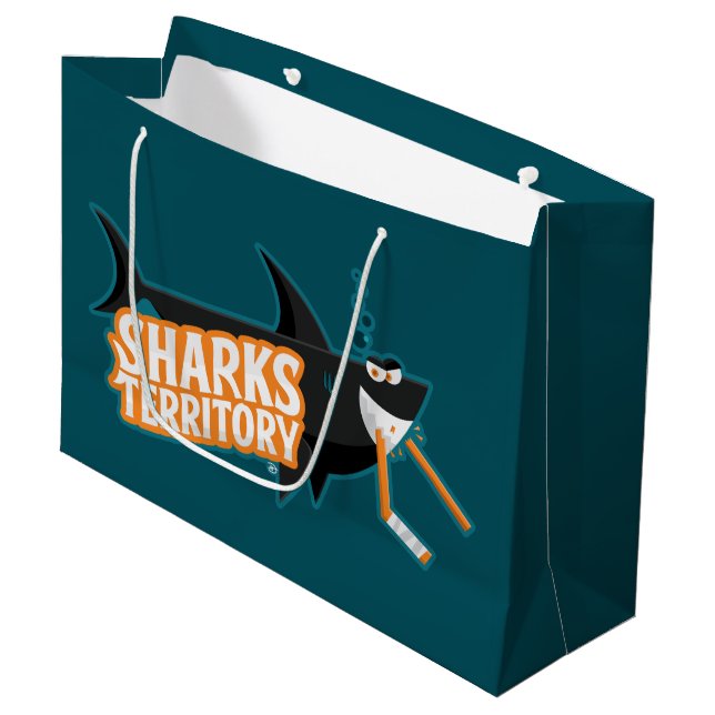 Sharks Territory - Large Gift Bag (Front Angled)