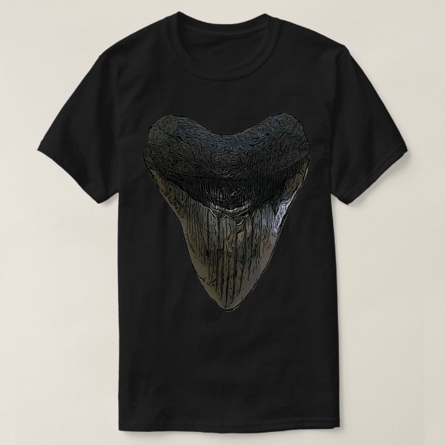 Sharks Tooth Megalodon Fossil T-Shirt (Design Front)