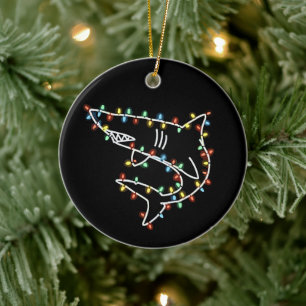 Sharks Tree Christmas Xmas Pet Animal Shark Lover  Ceramic Tree Decoration