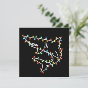 Sharks Tree Christmas Xmas Pet Animal Shark Lover Holiday Card