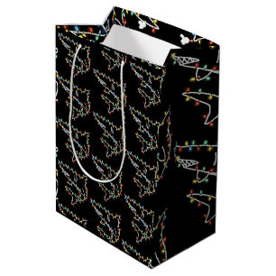Sharks Tree Christmas Xmas Pet Animal Shark Lover  Medium Gift Bag