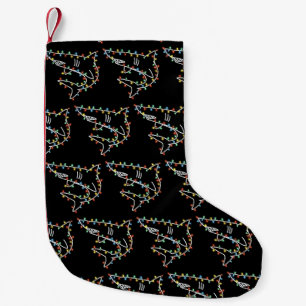 Sharks Tree Christmas Xmas Pet Animal Shark Lover  Small Christmas Stocking