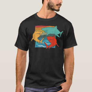 Sharks Vintage Fish Fishing Great Shark Retro T-Shirt