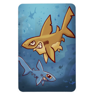 Sharks with Gritted Teeth Magnet