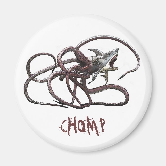 Sharktopus CHOMP magnet (Front)