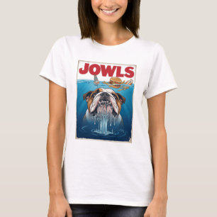Sharky English Bulldog Jowls Poster Gift T-Shirt