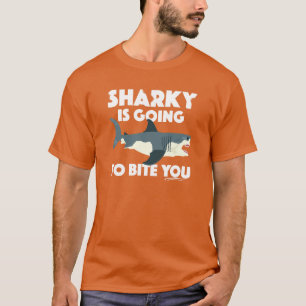 Sharky Is Going To Bite You Design - Basic Dark T- T-Shirt