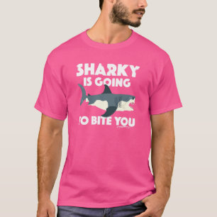 Sharky Is Going To Bite You Design - Basic Dark T- T-Shirt