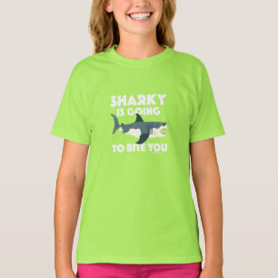 Sharky Is Going To Bite You Design - Girls' Basic T-Shirt