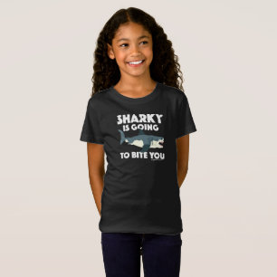 Sharky Is Going To Bite You Design - Girls' Fine J T-Shirt