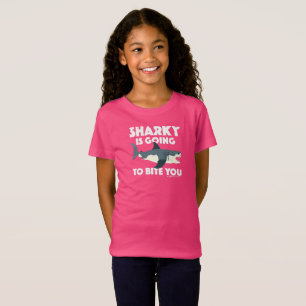 Sharky Is Going To Bite You Design - Girls' Fine J T-Shirt