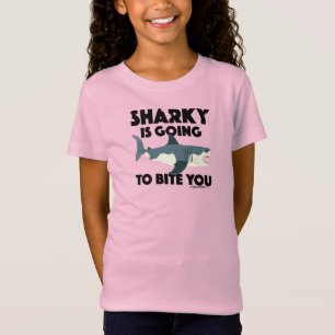 Sharky Is Going To Bite You Design - Girls' Fine J T-Shirt