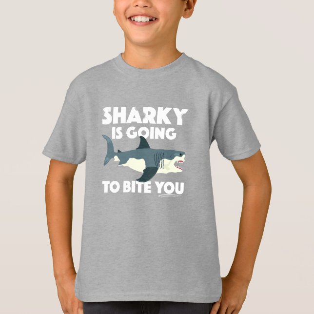Sharky Is Going To Bite You Design - Kids' Basic T T-Shirt (Front)