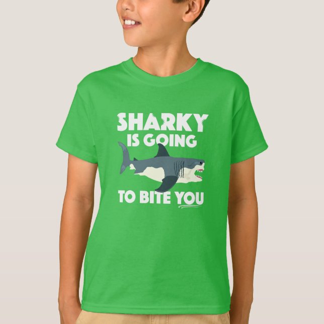 Sharky Is Going To Bite You Design - Kids' Basic T T-Shirt (Front)