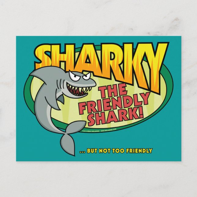 Sharky Postcards (Front)