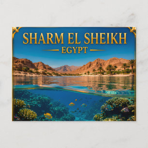 Sharm El Sheikh Egypt Turquoise Coast Travel Memor Postcard