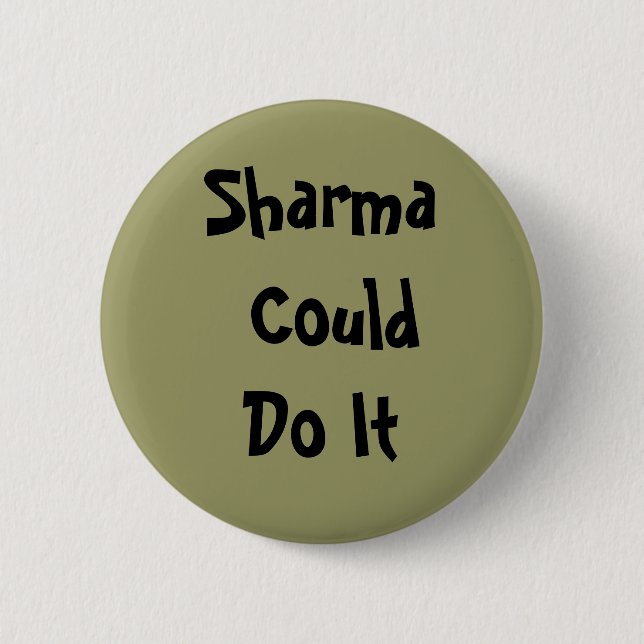 Sharma Could Do It Rock Climbing Button (Front)