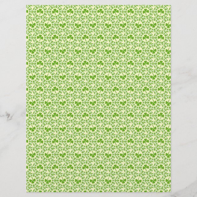 Sharmrock Circles Scrapbook Paper (Front)