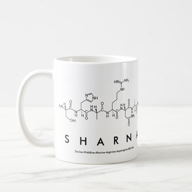 Sharna peptide name mug (Left)