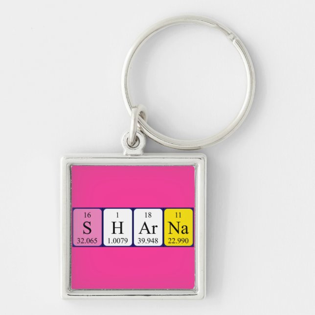 Sharna periodic table name keyring (Front)