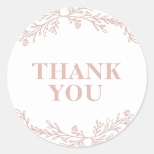 Sharon Classic Modern Elegant Floral Label Sticker