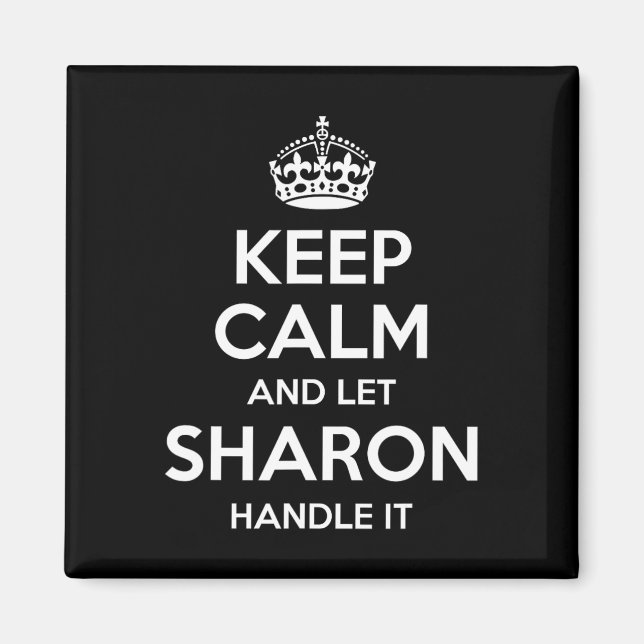 Sharon Keep Calm Personalised Name Funny Birthday  Magnet (Front)