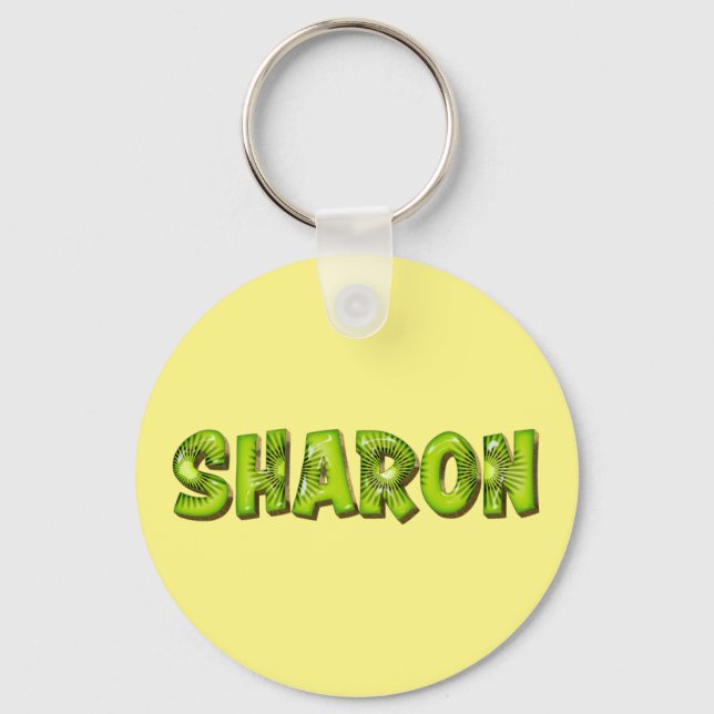 Sharon Name Kiwi Design Keychain (Front)