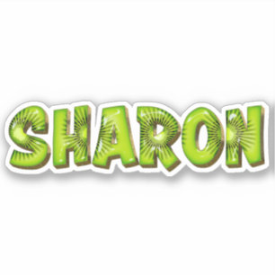 Sharon Name Kiwi Design Sticker