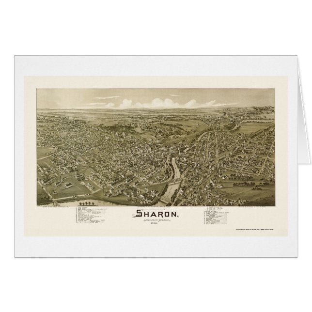 Sharon, PA Panoramic Map - 1901 (Front Horizontal)