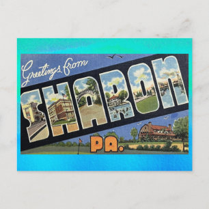 Sharon, Pennsylvania Vintage Travel Postcard