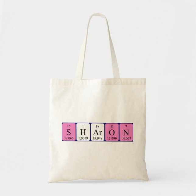 Sharon periodic table name tote bag (Front)