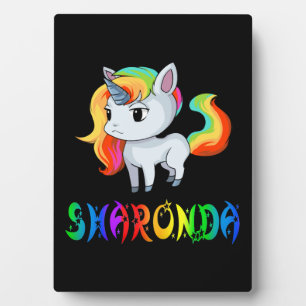 Sharonda Unicorn Plaque
