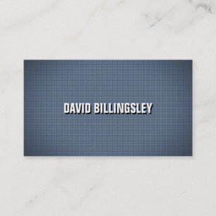 Sharp and Clean Shadow Text on Blue Texture Business Card