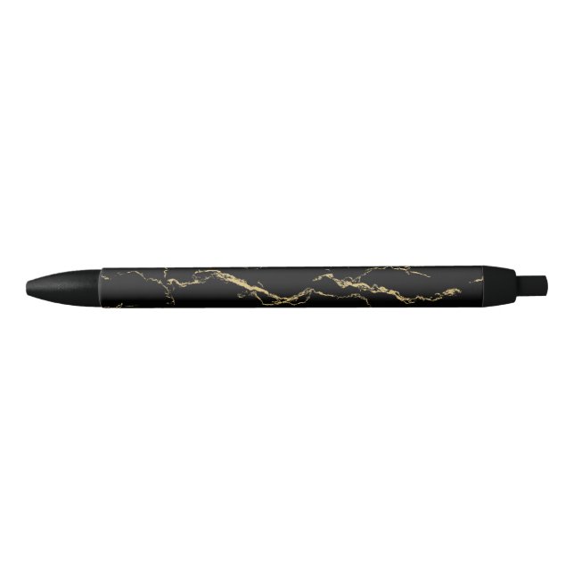Sharp Black and Gold Marble Black Ink Pen (Front)