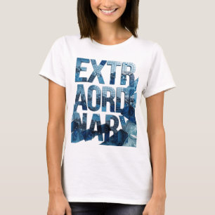 Sharp Blue EXTRAORDINARY Artistic Motif T-Shirt